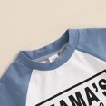thumbnail image 6 of Fesfesfes Toddler Boys' Color Blocked Summer Outfit Round Neck Short Sleeve Top and Solid Elastic Waist Shorts,2Pcs Matching Sets for Mother's Day,Casual Beach Clothing(Blue,2 Years), 6 of 9