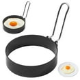 thumbnail image 3 of 1Egg With Handle For Frying Eggs Stainless Egg Shaper Convenient Kitchen Tool And Gadget Egg Rings Pancake In Round For Eggs Breakfast Sandwiches/ Round Omelette Maker, 3 of 4