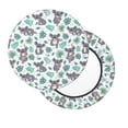 thumbnail image 2 of Haiem Bears and Tropical Leaves Cushion Round Bar Chair Seat Cover Bar Chair Cushion Covers Elastic Washable Bar Chair Cover,Protects from Scratches and Stains-14 inch, 2 of 7