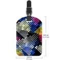 thumbnail image 6 of Square 2Pack PU Leather Abstract Graphics Cruise Luggage Tag with Privacy Cover and Name ID Tag for Travel Handbags Backpacks Luggage Tags, 6 of 6