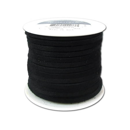 Silver Creek Suede Lace 1/8"x25yd Black