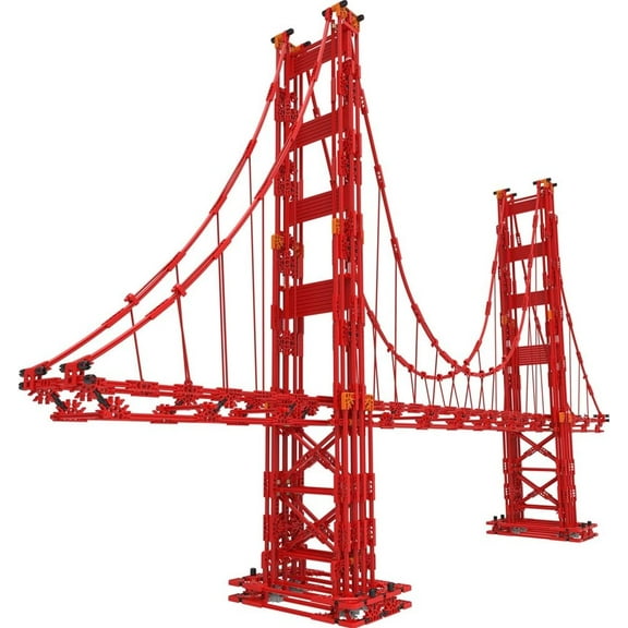 K'NEX Architecture: Golden Gate Bridge - Build IT Big - Collectible Building Set for Adults & Kids 9 - New - 1,536 Pieces - Over 3 Feet Long