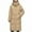 Khaki, variant on qucoqpe Winter Coats Women's Fall And Winter Loose Medium-length Women's Hooded Warm Jacket Long-sleeved Coat