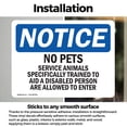 thumbnail image 3 of (2 Pack) No Pets Service Animals Allowed OSHA Notice Sign 10 Inch X 7 Inch Vinyl Label Decal Sticker Weather Resistant, UV Protected for Workplace, Business, and Construction Site, Made, 3 of 7