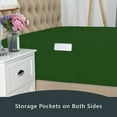 18 Inc Fitted Sheet with Storage Pocket, King Hunter Green