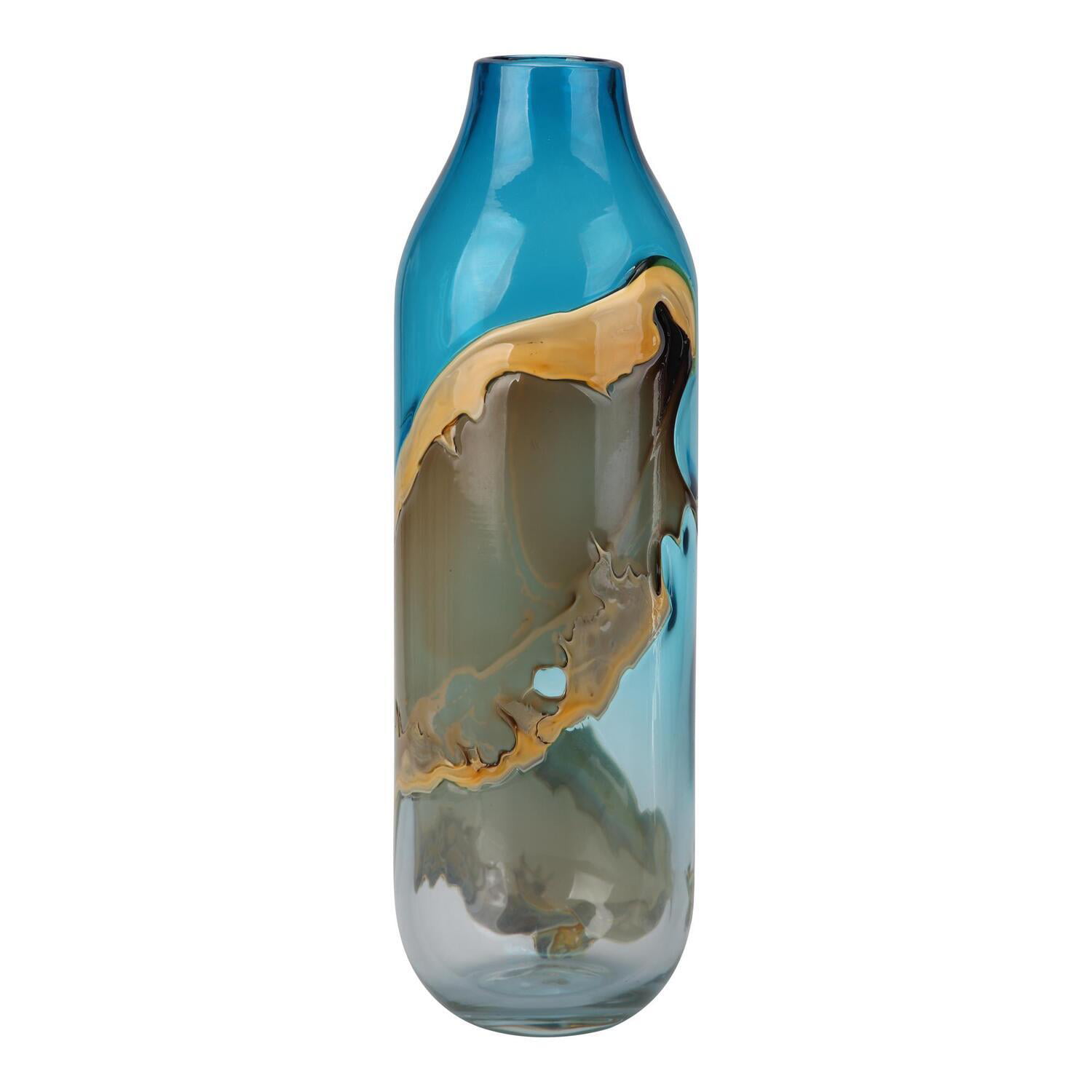 IMAX Corporation Isaac Tall Crater Vase in Teal 