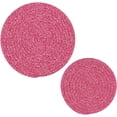 thumbnail image 7 of SKYSONIC 2 pcs Pink Glitter Sparkle Trivet Round Hot Pads, Fantasy Magic Bling Pot Holder Heat Resistant Trivets Cotton Thread Weave Mats Pot Teapot Table, 7 of 7