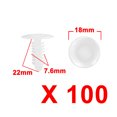 thumbnail image 3 of Unique Bargains 100Pcs Plastic 7.6mm Hole Dia Car Auto Screw Fastener Rivet Retainers Hood Clip, 3 of 3