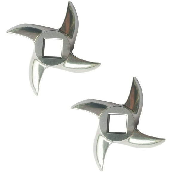 2 Pack #22 Meat Grinder Blade Stainless Steel Knife Cutter Replacement for Grinders