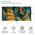 thumbnail image 2 of Turtle Translucent Light and Breathable Chiffon Silk Scarf 70.86x28.7in - Stunning Sheer Wrap for Women - Elegant Fashion Accessory for All Occasions, 2 of 6
