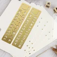 thumbnail image 2 of Regla recta hueca de Metal multifuncional, marcapáginas con patrón de letras y números, herramienta de medición de plantilla de dibujo de papelería Kawaii, 2 of 4