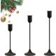 thumbnail image 1 of Juego de 3 Candeleros para Velas, Portavelas Decorativo de Metal Negro para Cónicas, para Decoración del Hogar, Bodas, Cenas, Fiestas y Cocina (3, Negro), 1 of 8