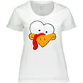 thumbnail image 3 of Inktastic Thanksgiving Goofball Turkey Face Women's Plus Size T-Shirt, 3 of 5