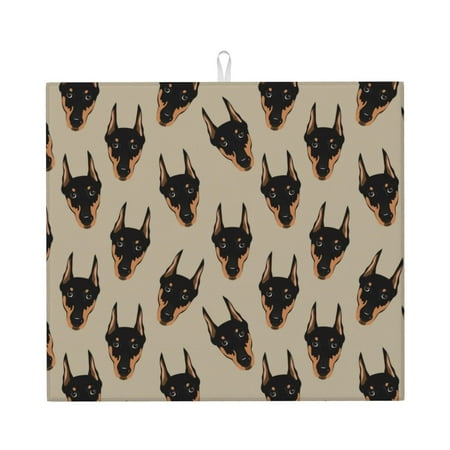 

Matuu Cute Black Dog for Dish Drying Mat for Kitchen Counter for Kitchen and Dining Kitchen Counter Accessories 16 x18