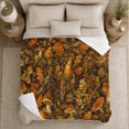 thumbnail image 5 of Rustic Autumn Forest decorative motif Pear Still Life, Cozy Woodland Scene, Warm Flannel Blanket for Cabin and Lodge, Garden Lovers Thanksgiving Gift, Rustic Home Decor, 5 of 9