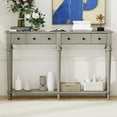 thumbnail image 3 of Harper & Bright Designs Vintage Console Table with Storage, Narrow Entryway Table with Drawer and Open Shelf, Gray Wash, 3 of 18