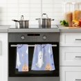 thumbnail image 4 of Yayeee 100% Cotton Hand Towels for Bathroom 16" x 28" Soft Absorbent Kitchen Towel, Blue Halloween, 4 of 7