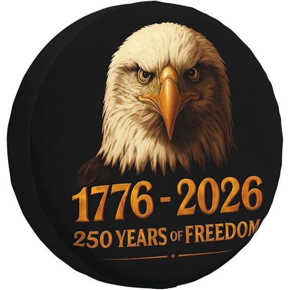 USA Patriotic Spare Tire Cover United States 250th Anniversary Wheel Protectors Weatherproof Universal Wheel Cover Fit for Rv SUV Travel Trailer Camper Truck