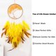thumbnail image 3 of Atrapasueños de árbol, atrapasueños de plumas hecho a mano, decoración móvil para colgar en la pared para dormitorio de niños, amarillo, amarillo, 3 of 5