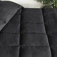 thumbnail image 3 of BNM Solid Comforter Down Alternative Bedding, Full, Black, 3 of 8