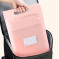 thumbnail image 6 of Back_to_School Supplies Under $5 dollars!Colored File Folders, 13 Pockets Expanding File Folder Tall Sized Document Organizer With Handle Large Capacity Paper Storage Bag ForAnd Office Use, Pink, 6 of 7