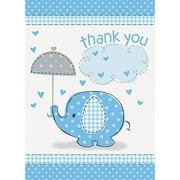 Blue Elephant Baby Shower Thank You Notes, 8ct