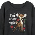 thumbnail image 3 of Disney Bambi - Christmas - I'm Snow Cute - Women's Lightweight French Terry Long Sleeve Shirt, 3 of 5