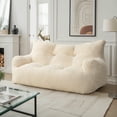 thumbnail image 5 of Pamapic Large Cozy and 2 Seat Adult Bean Bag Chair, White, 5 of 8