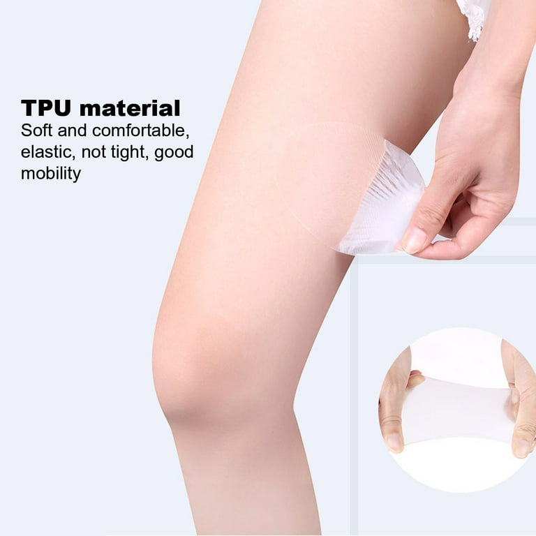 Chafe Protection Skin Tape,The Chub Rub Patch,Thigh Inner Anti Chafing Pads,Clear  Body Friction Tape Patches Transparent-10pcs 