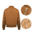 thumbnail image 5 of Veste Matelassée à Manches Longues pour Juniors Or, Tenues pour Femmes, Mince, Unie, Automne Hiver, Fermeture Éclair, Vêtements 2025, Mode, Coupe Régulière, Concert Country, TP, 5 of 5