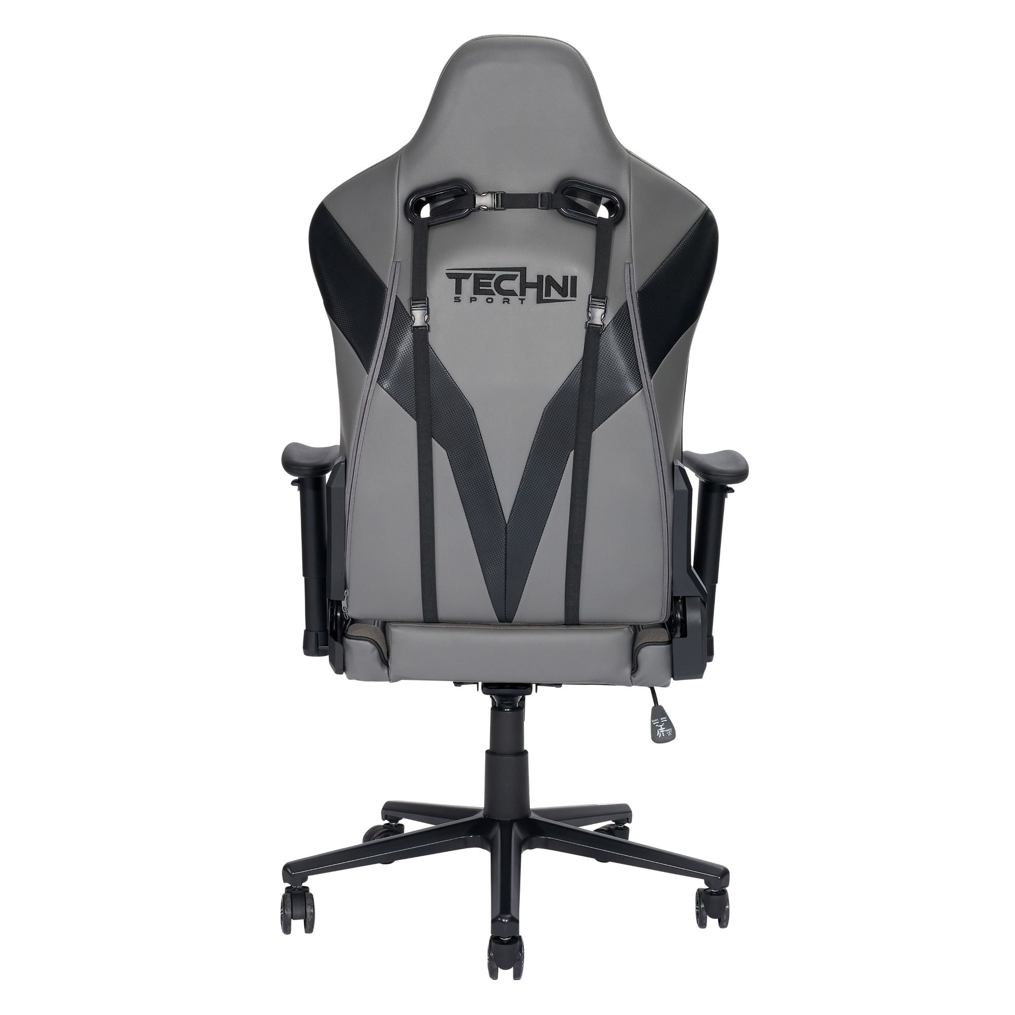 Techni Office Solutions 55.25" Vibrant Gray and Black Unique Techni Sports XL Comfortable Gaming