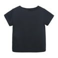 thumbnail image 3 of Baby Boys Girls Casual Short Sleeve T Shirts Solid Color Baby Loose T Shirts for 9M-7T, 3 of 5