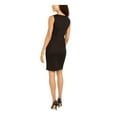 thumbnail image 2 of Kasper Robe Fourreau au-Dessus du Genou Sans Manches à Col en V à Blocs de Couleur Noire pour Femme, Tenue de Travail, Taille 4, 2 of 4