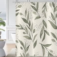 thumbnail image 2 of Eucalyptus Leaves Shower Curtain, Green Leaves Watercolor Pattern Plants Botanical Bath Curtains Waterproof Fabric with Hooks for Home Decor, 72Wx84H, 2 of 6