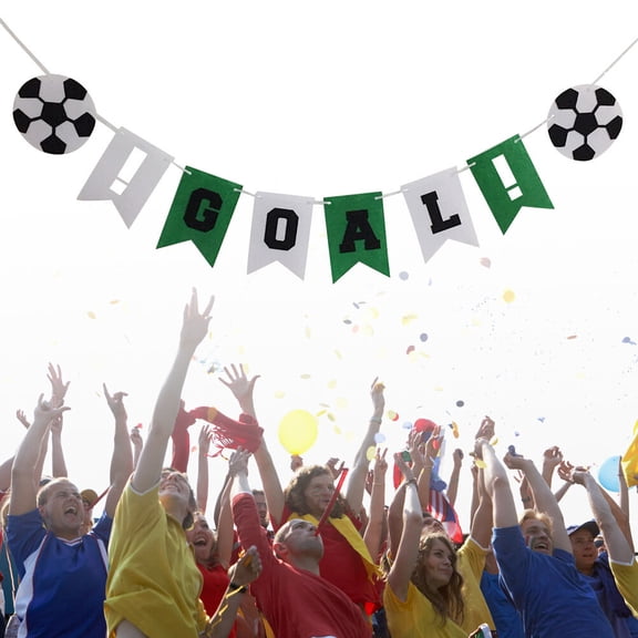 Luxshiny Football Banner Gars Non Woven Fabric Decorations for Parties