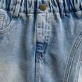 thumbnail image 4 of Girls Jean Shorts Relaxed Casual Shorts with Pockets Slim-Fit Thin Relaxed Fashion Short Pants Summer Holiday Clothing Blue Size 11-12 Years, 4 of 7