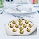 thumbnail image 4 of Bandejas de cerámica para servir Plato para caracoles Tenedores de porcelana para caracoles Vajilla Bandeja para asar de acero inoxidable Takoyaki para hornear, 4 of 6