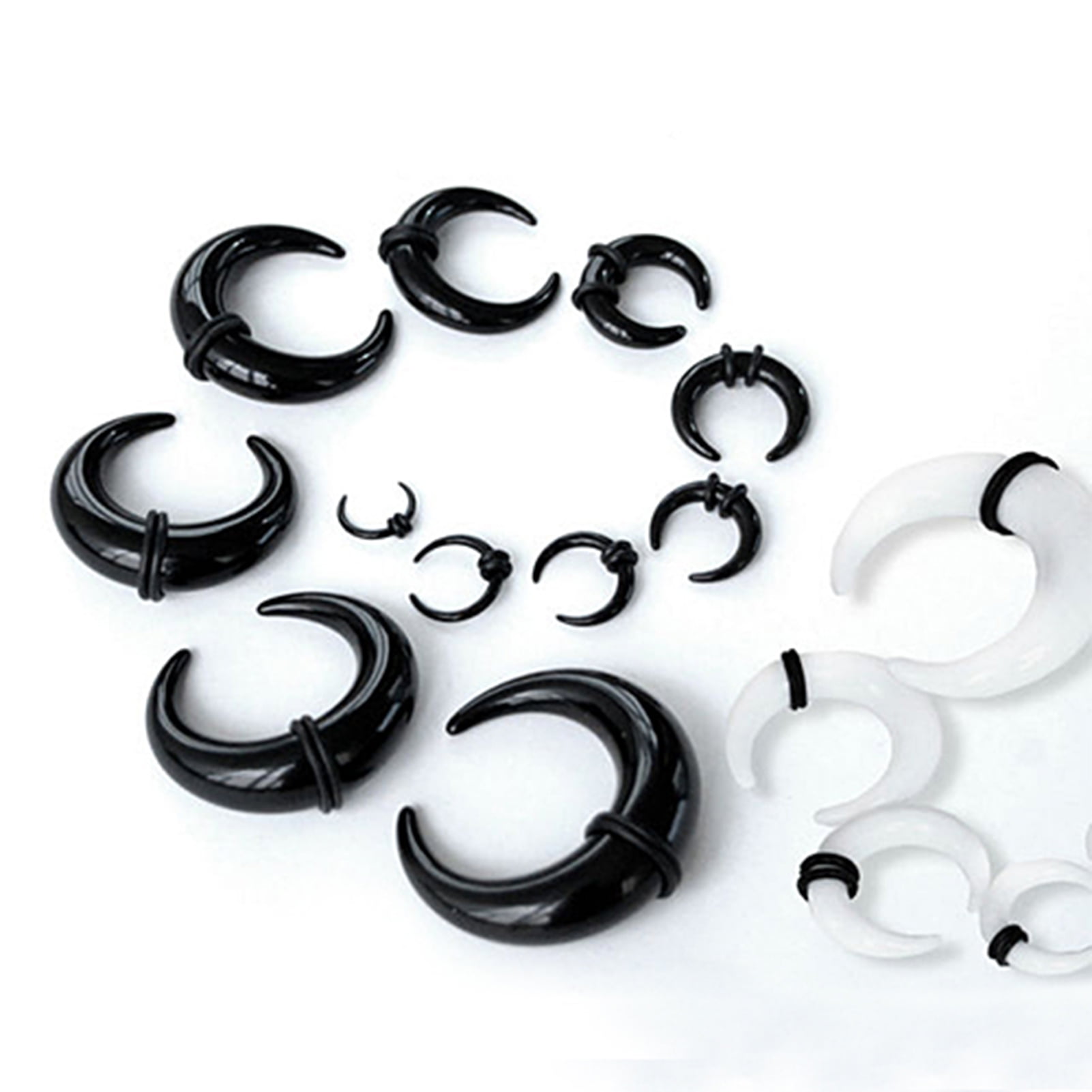 Details about   12 Pieces Clear Acrylic Piercings For Mens Womens Unisex Jewelry Accessories 