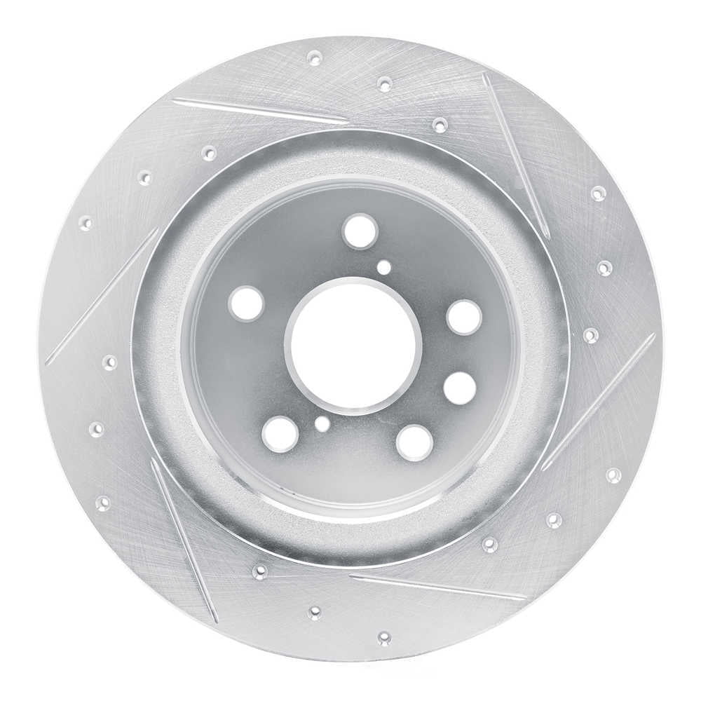 Dynamic Friction Company 631-75056L DFC Brake Rotor - Drilled And Slotted - Silver