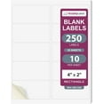 thumbnail image 4 of Blank White Permanent Adhesive Labels for Laser/Ink Jet Printer (4 x 2" - 10 Per Page | 250 Labels), 4 of 7