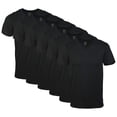 thumbnail image 1 of Camisetas de cuello en V para hombre Gildan, paquete múltiple, negras, 2XL, 6 unidades, 1 of 5