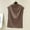 Coffee, variant on Women's Turtleneck Sleeveless Tank,Solid Loose Casual Tunic Blouse Top,M