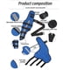 thumbnail image 3 of Rodillera para perro, soporte ajustable para pierna trasera doble para perro con soporte flexible con bisagras de metal y cinturones de seguridad reflectantes (azul), 3 of 6