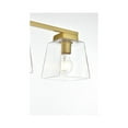 thumbnail image 5 of Living District Merrick 4 Light Brass And Clear Bath Sconce, 5 of 6