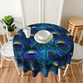 thumbnail image 6 of Peacock Feather Tablecloth Animal Print Retro Round Table Cloth For Banquet Christmas Party Table Cover Cheap Table Decoration, 6 of 6