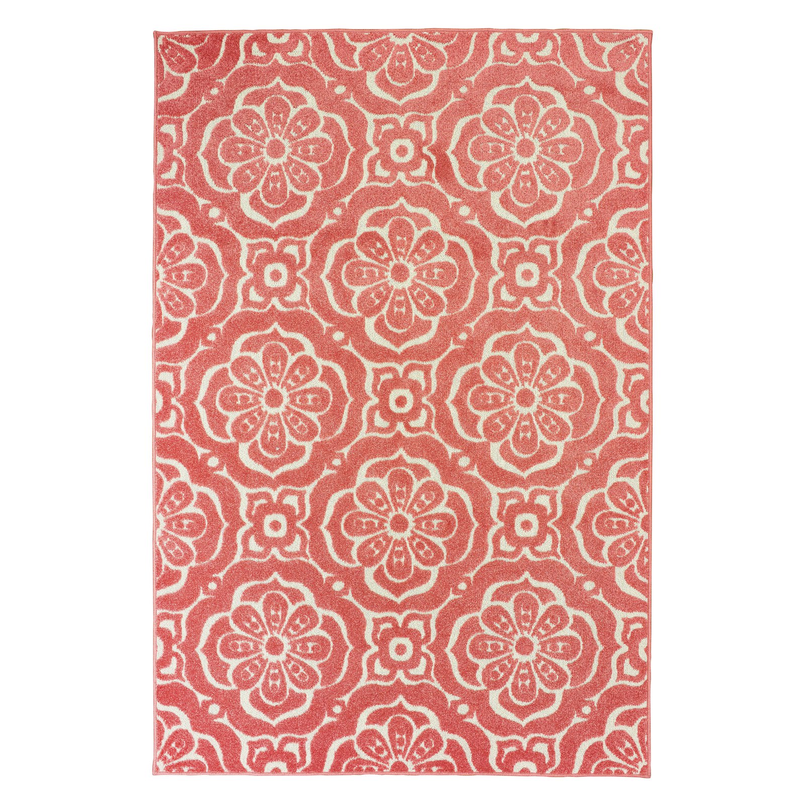 Avalon Home Bateau Floral Relief Indoor/Outdoor Mixed Pile Area Rug