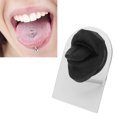 thumbnail image 4 of Tongue Puncture Practice Tool, Multifunctional Environmentally Friendly Silicone Tongue Model Set  Simulation With Stand For  Display Black,White, 4 of 8