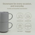 thumbnail image 2 of over&back Stackable Stoneware Coffee Mugs - 4-Piece Mug Set - Enjoy the Perfect Cup of Coffee, Tea, Latte, and More - Semi-Matte Charcoal - 14oz, 2 of 7