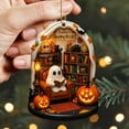 thumbnail image 6 of Create Your Own Personalized Reading Nook with Ghost and Pumpkin, Christmas Spooky Ornament, Reading Room Christmas Ornament, Christmas Ghost 2D Acrylic Flat Hangings Gift, 6 of 8