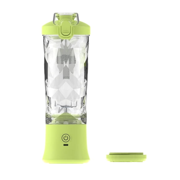 Matsuzay Licuadora portátil para PC, exprimidor de 600ml de alta capacidad, hecho de plástico de grado alimenticio, exprimidor ampliamente Electrodomésticos amarillo 4000 mAh/7.4 V